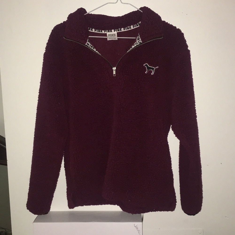 PINK Sherpa 1/4 Zip Pullover